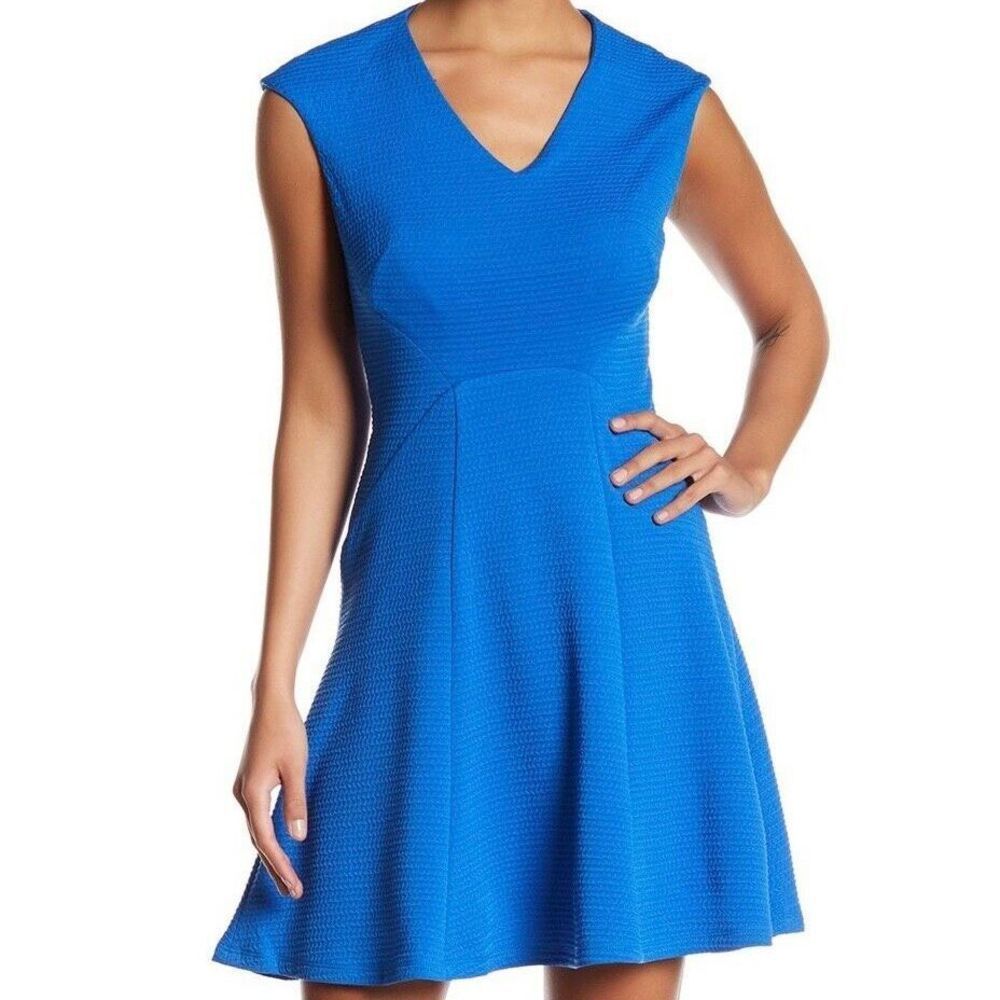 London Times Blue Midi Dress